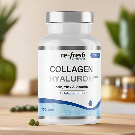 Marine Collagen + Hyaluron
With Biotin, Vitamin C & Zinc |120 capsules